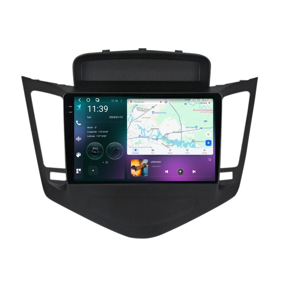 Navigatie dedicata cu Android Chevrolet Cruze 2008 - 2013, 12GB RAM, Radio GPS Dual Zone, Display 2K QLED 9.5