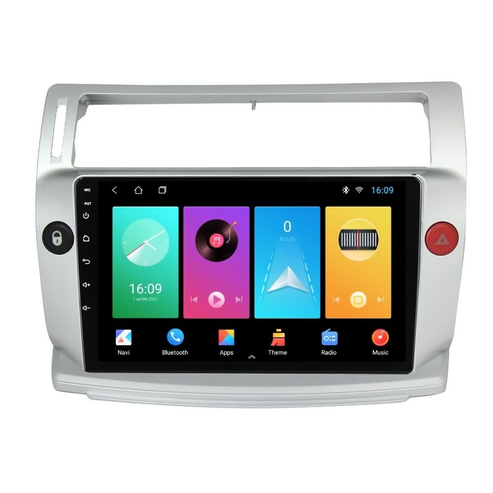 Navigatie dedicata cu Android Citroen C4 I 2004 - 2009, 2GB RAM, Radio GPS Dual Zone, Display HD IPS 9