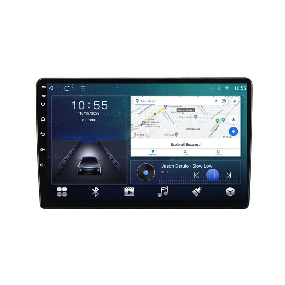 Navigatie dedicata cu Android Citroen C5 III 2008 - 2017 cu navigatie originala, 3GB RAM, Radio GPS Dual Zone, Display HD QLED 10