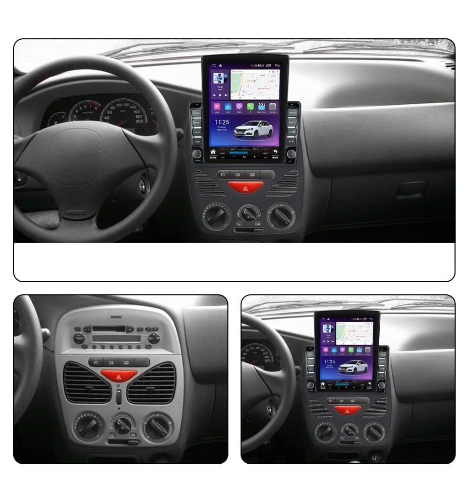 Navigatie dedicata cu Android Fiat Albea 2002 - 2009, 4GB RAM, Radio GPS Dual Zone, Touchscreen IPS 9.7