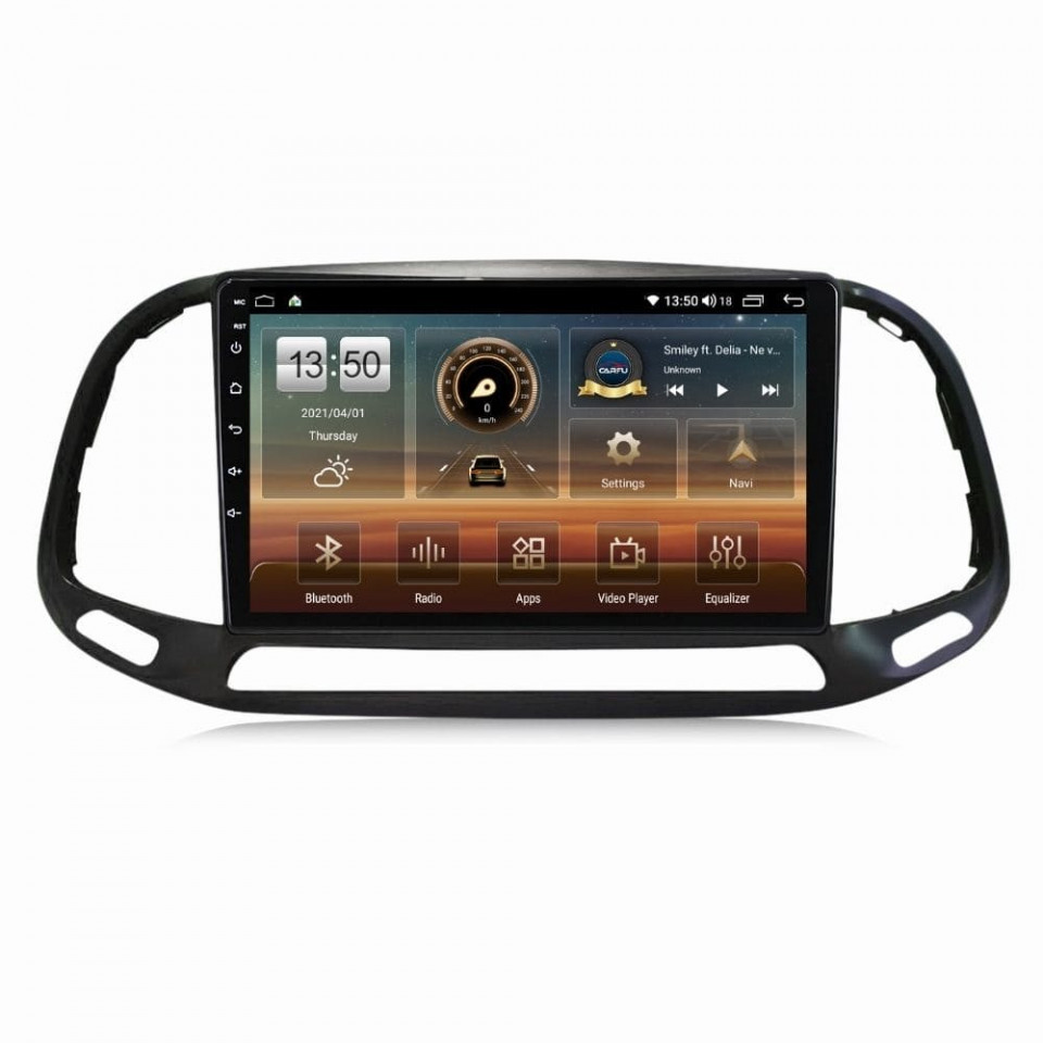 Navigatie dedicata cu Android Fiat Doblo dupa 2015, 4GB RAM, Radio GPS Dual Zone, Display HD QLED 9