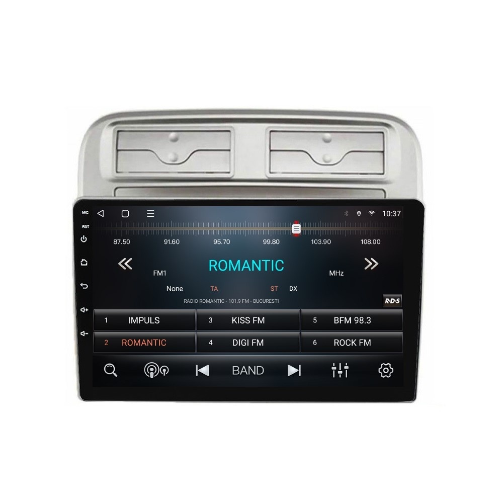 Navigatie dedicata cu Android Fiat Punto 199 / Grande Punto 2005 - 2010, 3GB RAM, Radio GPS Dual Zone, Display HD QLED 9