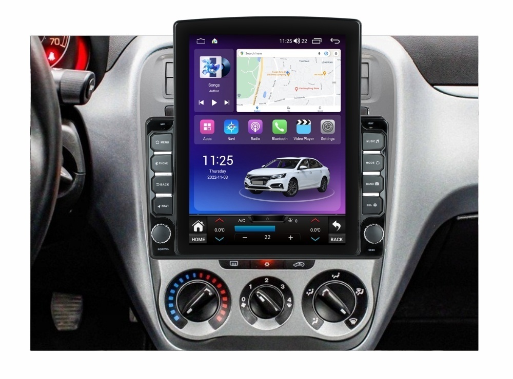 Navigatie dedicata cu Android Fiat Punto 199 / Grande Punto 2005 - 2010, 8GB RAM, Radio GPS Dual Zone, Touchscreen IPS 9.7
