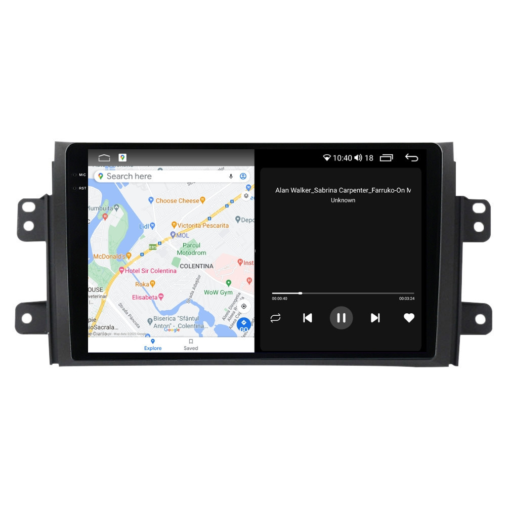 Navigatie dedicata cu Android Fiat Sedici 2006 - 2015, 4GB RAM, Radio GPS Dual Zone, Display 2K QLED 9.5