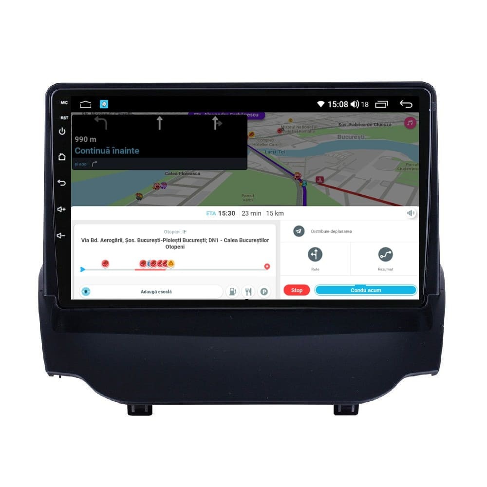 Navigatie dedicata cu Android Ford Ecosport 2012 - 2018, 2GB RAM, Radio GPS Dual Zone, Display HD QLED 9" Touchscreen, Internet Wi-Fi si slot SIM 4G, Bluetooth, MirrorLink, USB - Imagine 8