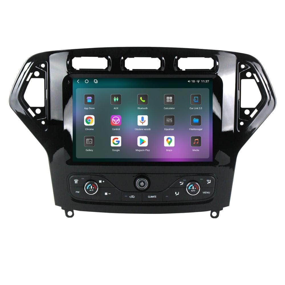 Navigatie dedicata cu Android Ford Mondeo IV 2007 - 2011 cu navigatie originala, 12GB RAM, Radio GPS Dual Zone, Display 2K QLED 9.5