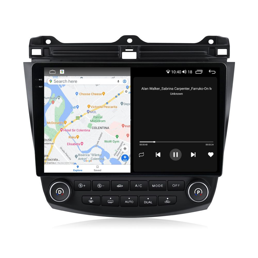 Navigatie dedicata cu Android Honda Accord VII 2003 - 2008 benzina, 4GB RAM, Radio GPS Dual Zone, Display 2K QLED 10.36