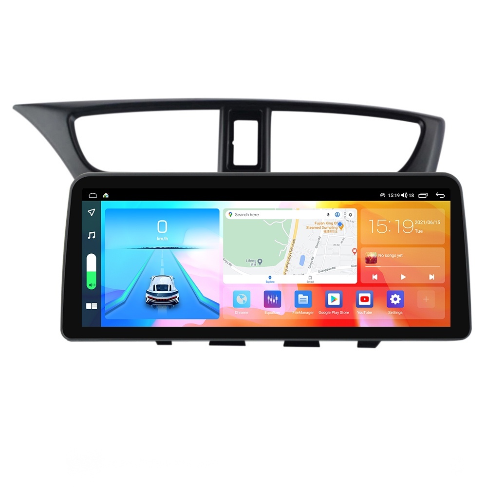 Navigatie dedicata cu Android Honda Civic IX Hatchback 2011 - 2015, 8GB RAM, Radio GPS Dual Zone, Display QLED 12.3