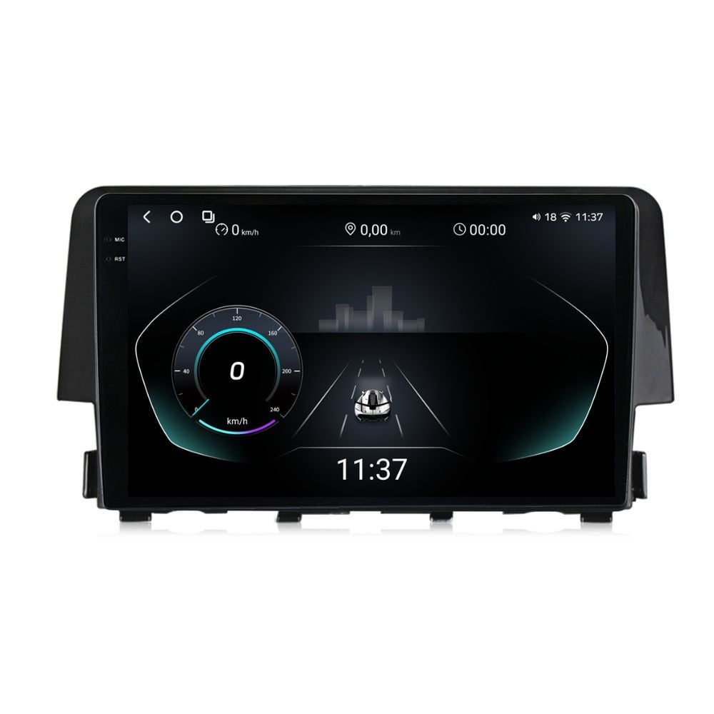 Navigatie dedicata cu Android Honda Civic X 2015 - 2021, 12GB RAM, Radio GPS Dual Zone, Display 2K QLED 9.5