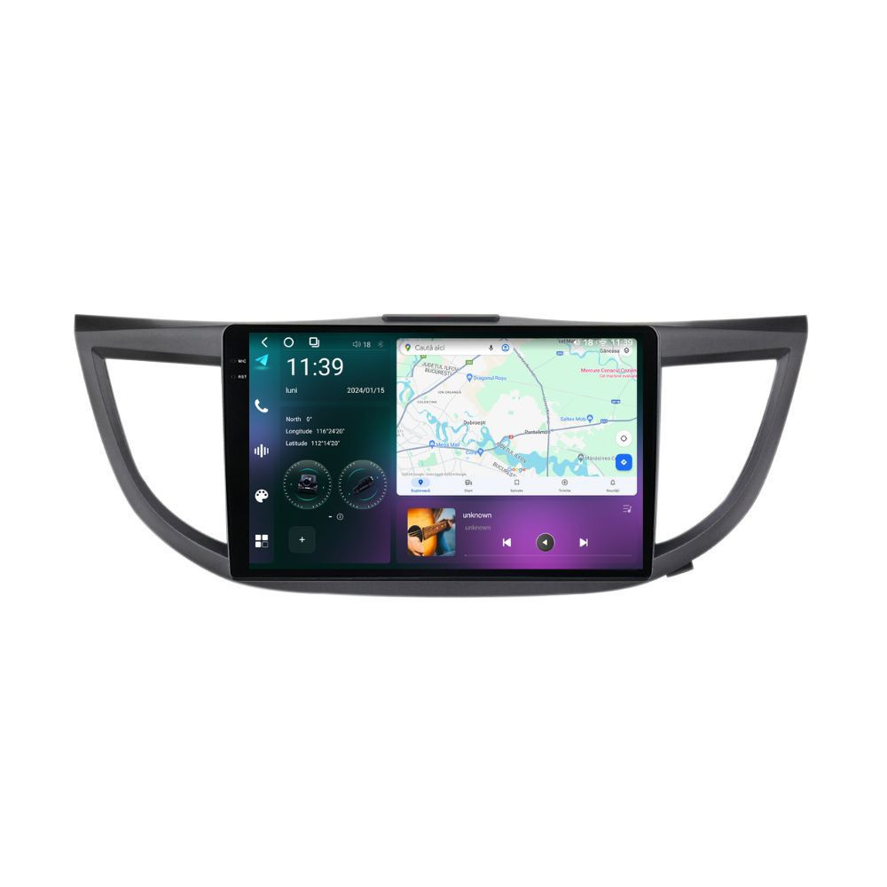 Navigatie dedicata cu Android Honda CR-V IV 2012 - 2018, 12GB RAM, Radio GPS Dual Zone, Display 2K QLED 10.36