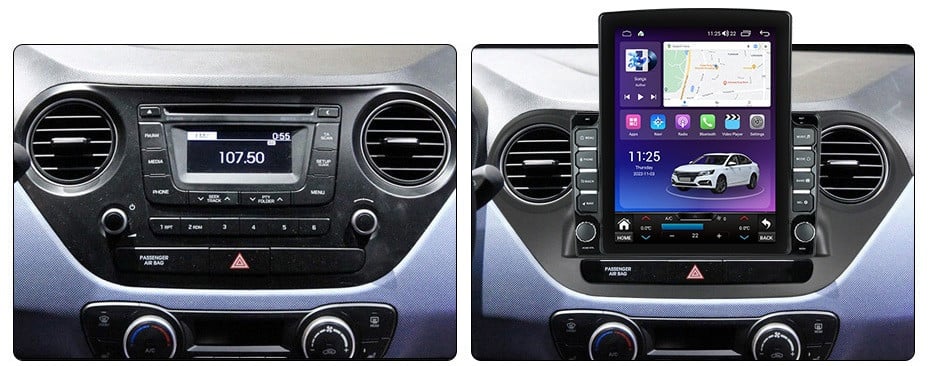 Navigatie dedicata cu Android Hyundai i10 2013 - 2019, 4GB RAM, Radio GPS Dual Zone, Touchscreen IPS 9.7