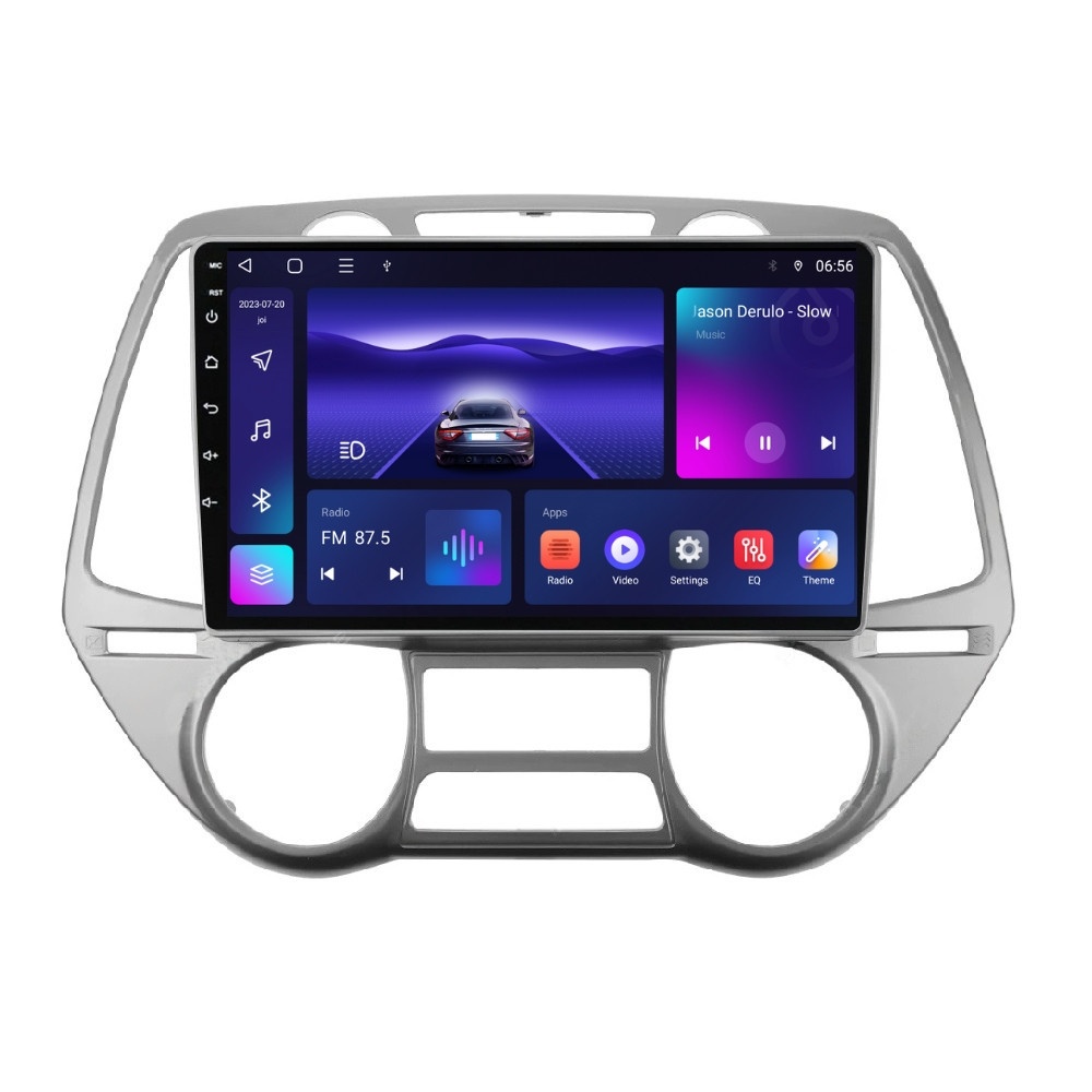 Navigatie dedicata cu Android Hyundai i20 2008 - 2012, clima automata, 4GB RAM, Radio GPS Dual Zone, Display HD IPS 9" Touchscreen, Internet Wi-Fi, Bluetooth, MirrorLink, USB
