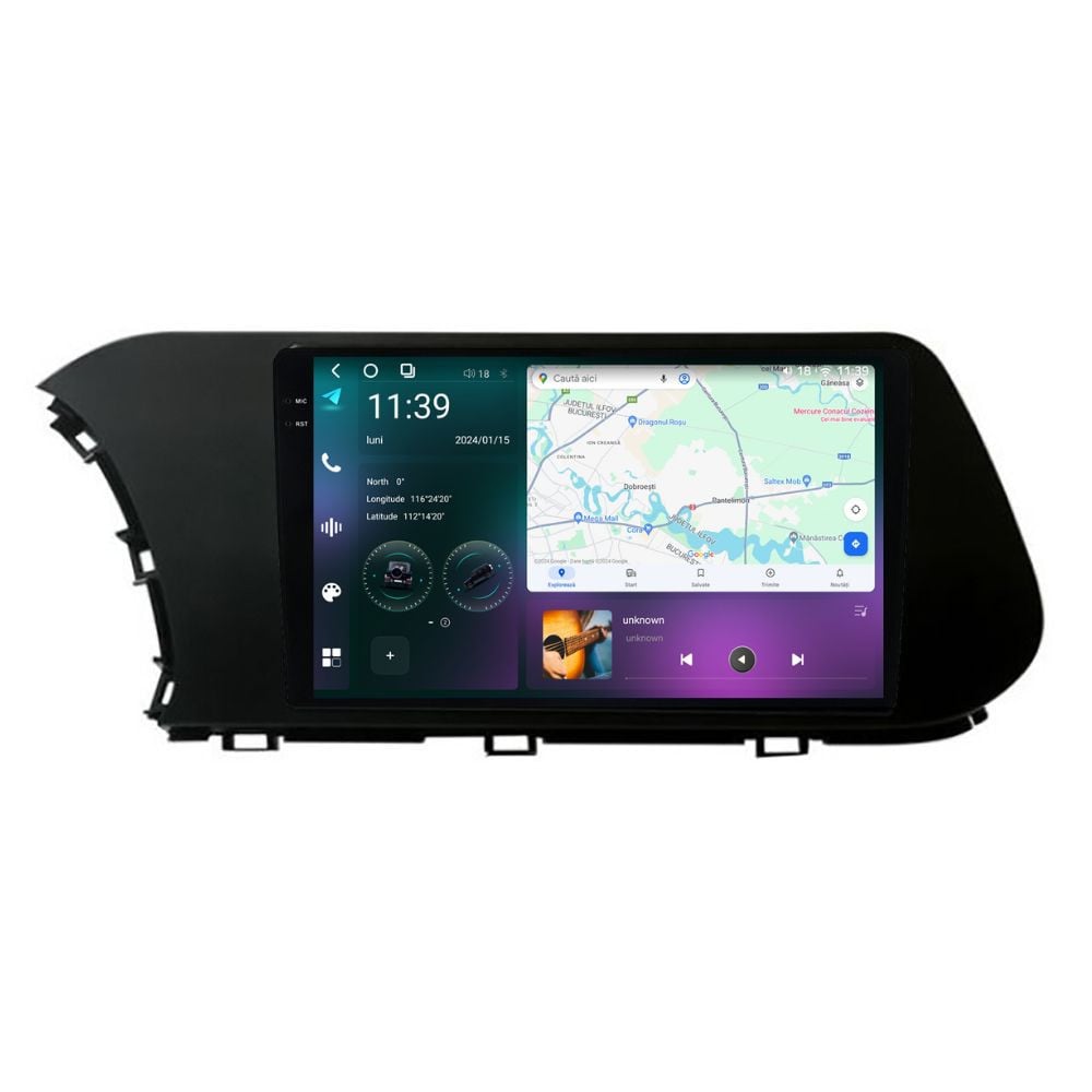 Navigatie dedicata cu Android Hyundai i20 dupa 2020, 12GB RAM, Radio GPS Dual Zone, Display 2K QLED 10.36