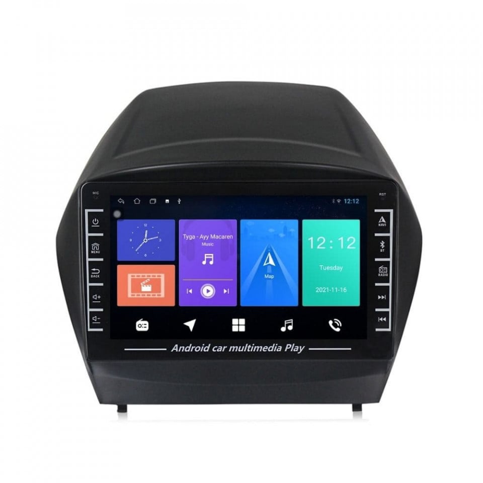 Navigatie dedicata cu Android Hyundai ix35 2009 - 2015, 1GB RAM, Radio GPS Dual Zone, Display HD IPS 8