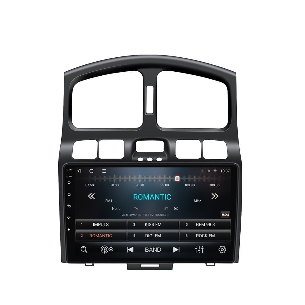 Navigatie dedicata cu Android Hyundai Santa Fe I 2000 - 2006, 3GB RAM, Radio GPS Dual Zone, Display HD QLED 9