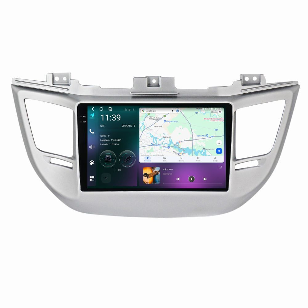 Navigatie dedicata cu Android Hyundai Tucson 2015 - 2018, 12GB RAM, Radio GPS Dual Zone, Display 2K QLED 9.5