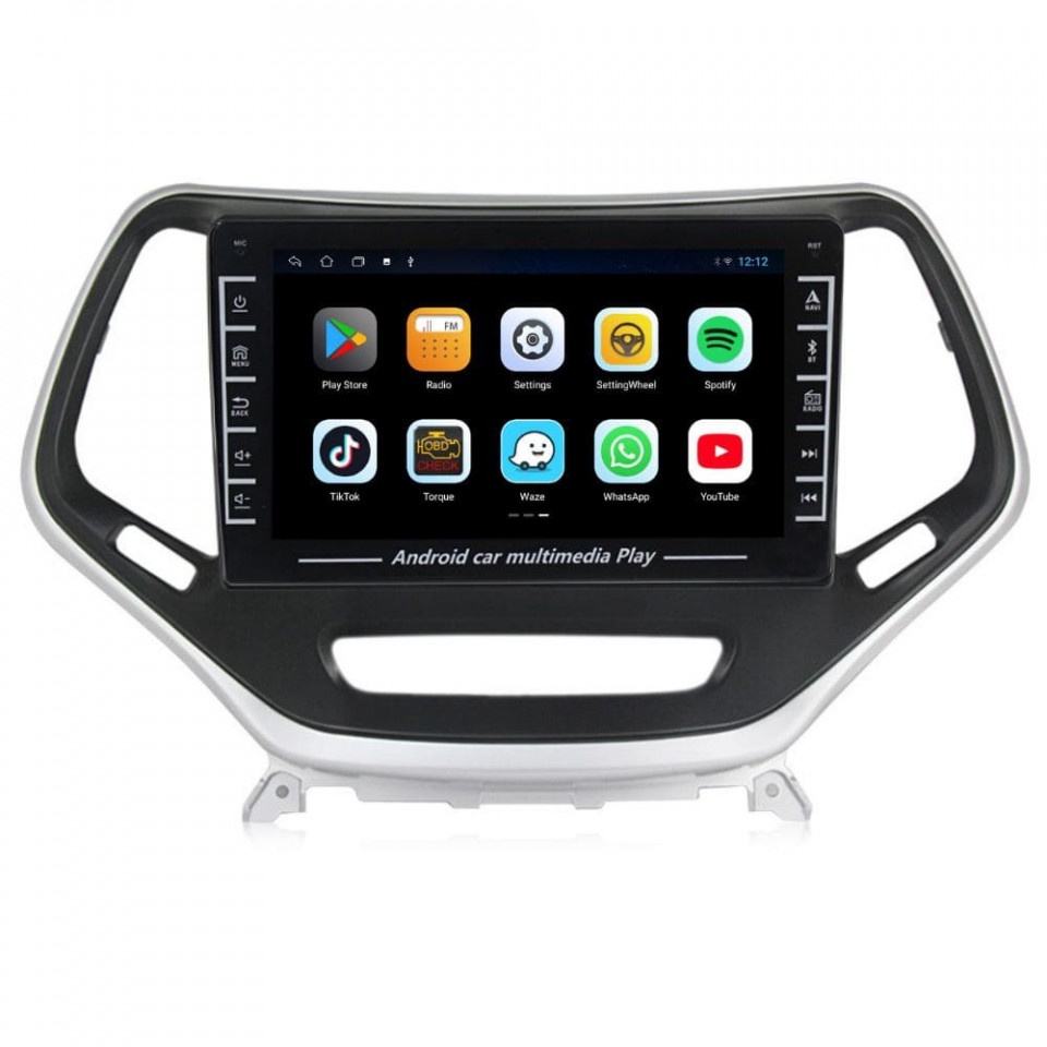 Navigatie dedicata cu Android Jeep Cherokee V 2014 - 2019, 1GB RAM, Radio GPS Dual Zone, Display HD IPS 8