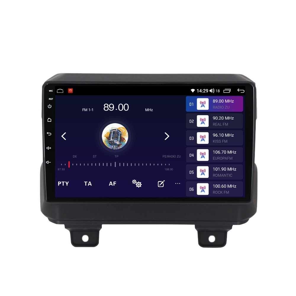 Navigatie dedicata cu Android Jeep Wrangler IV dupa 2018, 2GB RAM, Radio GPS Dual Zone, Display HD QLED 9