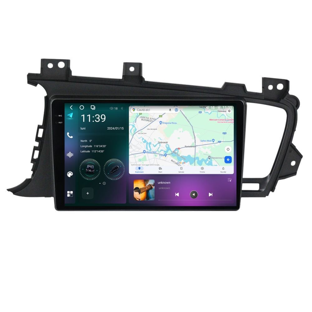 Navigatie dedicata cu Android Kia Optima I 2010 - 2015, 12GB RAM, Radio GPS Dual Zone, Display 2K QLED 9.5