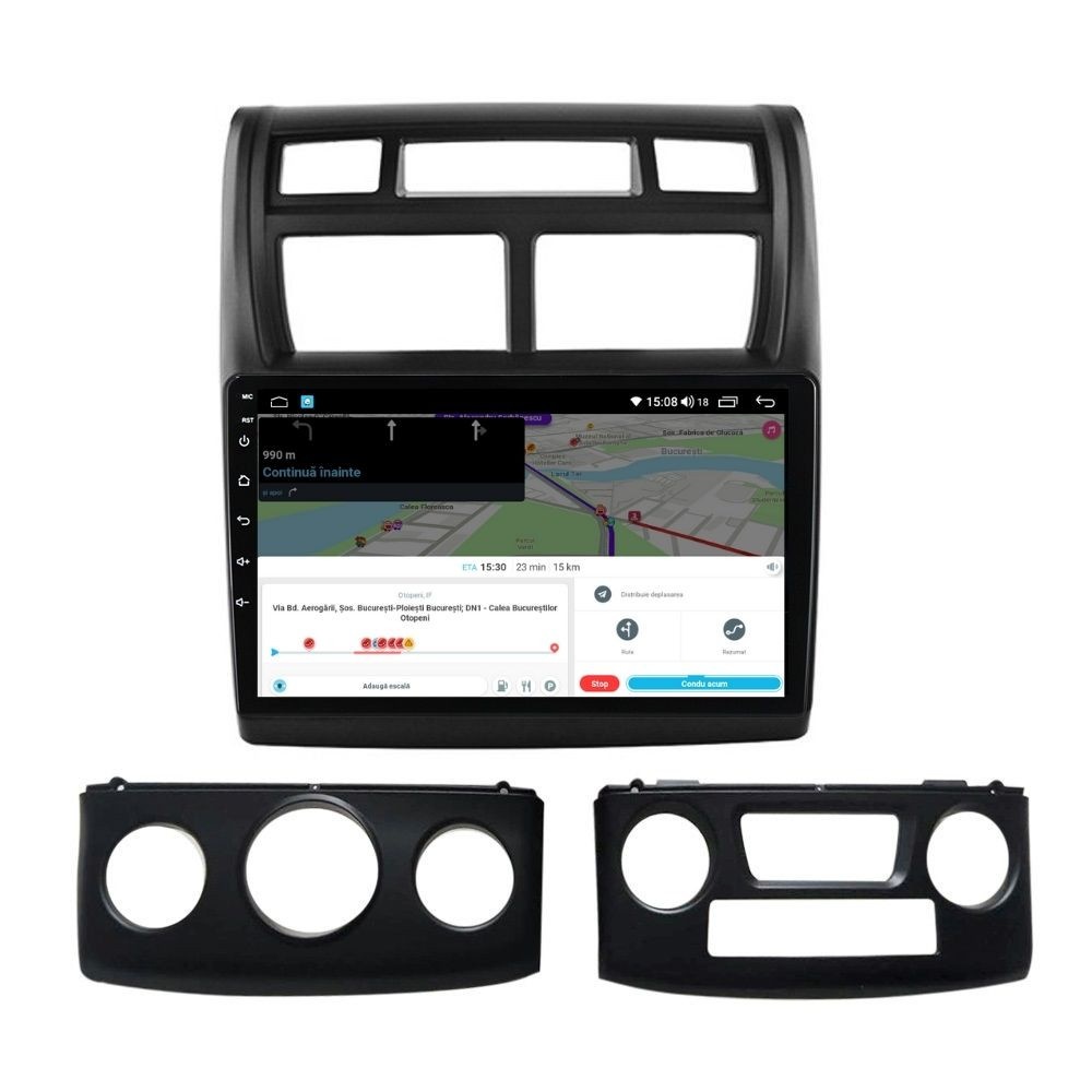Navigatie dedicata cu Android KIA Sportage 2004 - 2010, 4GB RAM, Radio GPS Dual Zone, Display HD QLED 9" Touchscreen, Internet Wi-Fi si slot SIM 4G, Bluetooth, MirrorLink, USB - Imagine 7