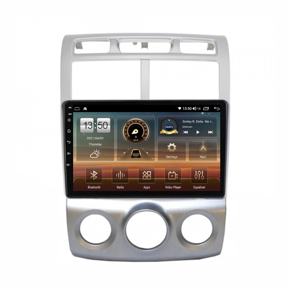 Navigatie dedicata cu Android KIA Sportage 2004 - 2010 fabricata in Coreea, clima manuala, 4GB RAM, Radio GPS Dual Zone, Display HD QLED 9