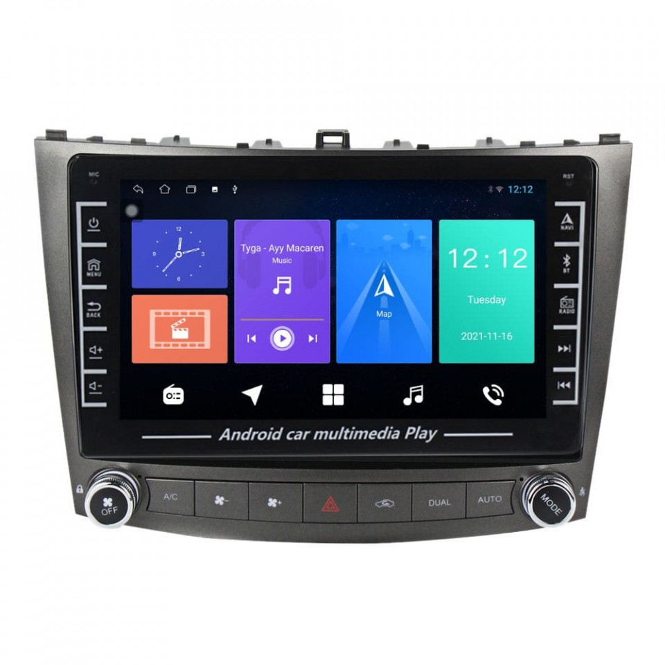 Navigatie dedicata cu Android Lexus IS 2005 - 2013, 1GB RAM, Radio GPS Dual Zone, Display HD IPS 8