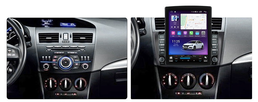 Navigatie dedicata cu Android Mazda 3 2009 - 2013, 4GB RAM, Radio GPS Dual Zone, Touchscreen IPS 9.7