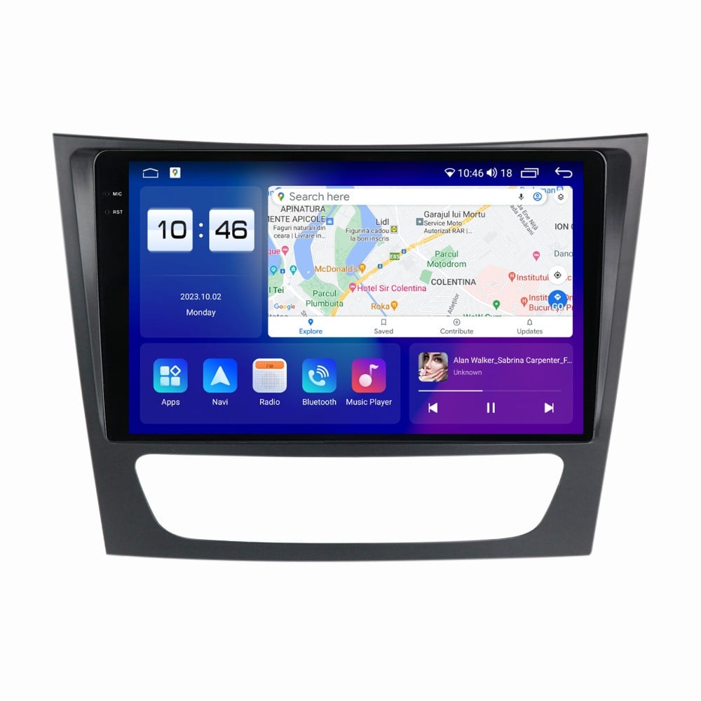 Navigatie dedicata cu Android Mercedes CLS C219 2004 - 2011, 4GB RAM, Radio GPS Dual Zone, Display 2K QLED 9.5