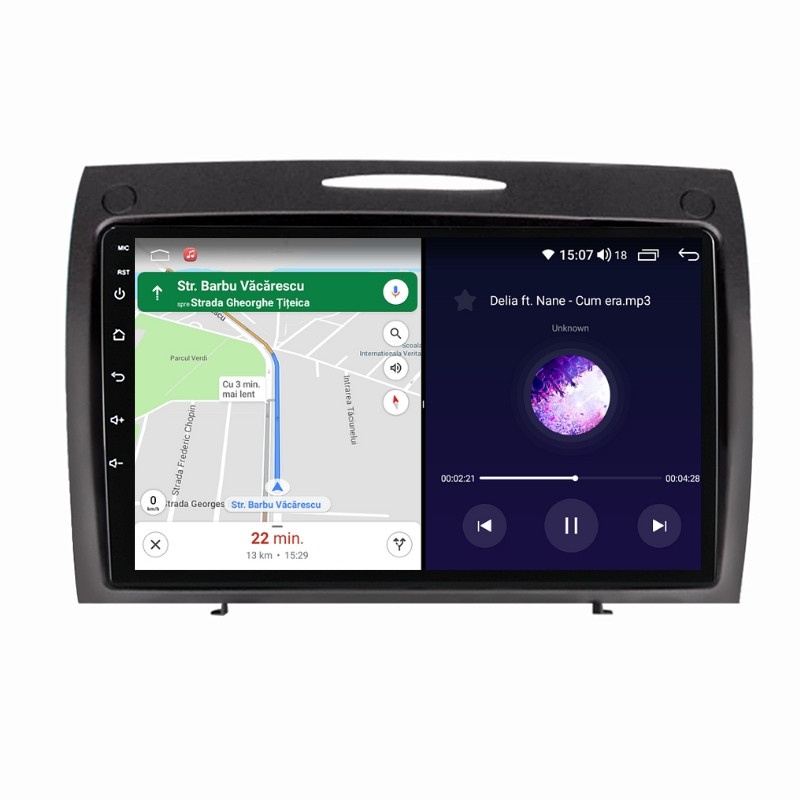 Navigatie dedicata cu Android Mercedes SLK R171 2004 - 2011, 4GB RAM, Radio GPS Dual Zone, Display HD QLED 9" Touchscreen, Internet Wi-Fi si slot SIM 4G, Bluetooth, MirrorLink, USB - Imagine 6