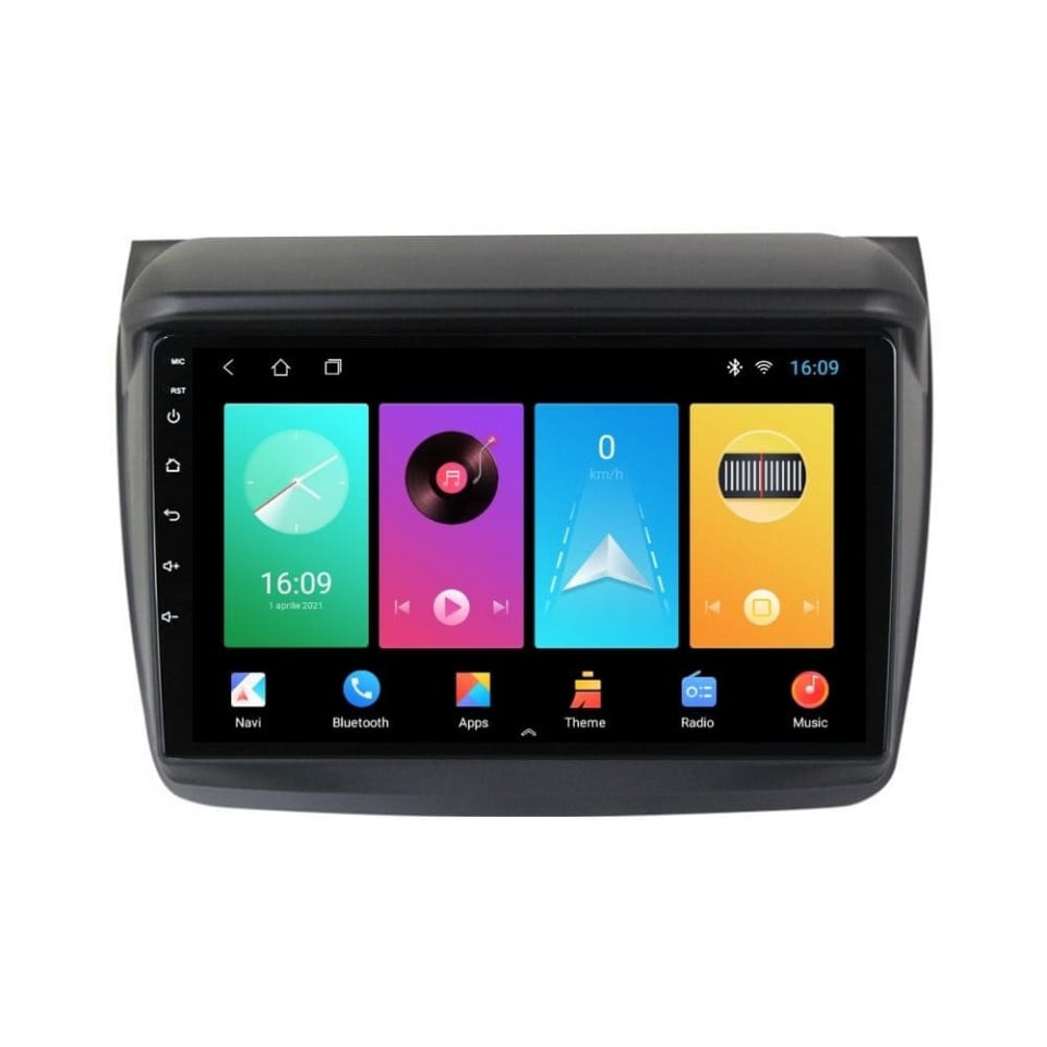 Navigatie dedicata cu Android Mitsubishi L200 2005 - 2015, 1GB RAM, Radio GPS Dual Zone, Display HD IPS 9