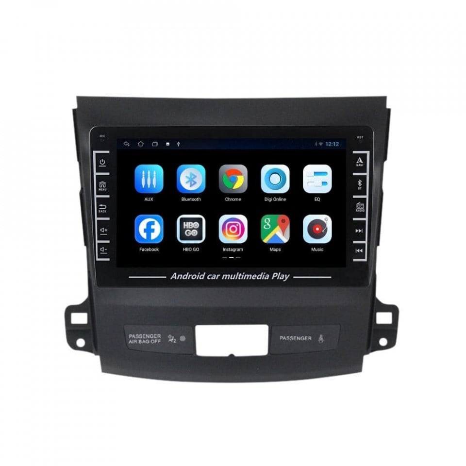 Navigatie dedicata cu Android Mitsubishi Outlander II 2006 - 2012, 1GB RAM, Radio GPS Dual Zone, Display HD IPS 8