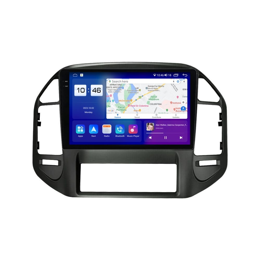 Navigatie dedicata cu Android Mitsubishi Pajero III 2001 - 2006, 8GB RAM, Radio GPS Dual Zone, Display 2K QLED 10.36