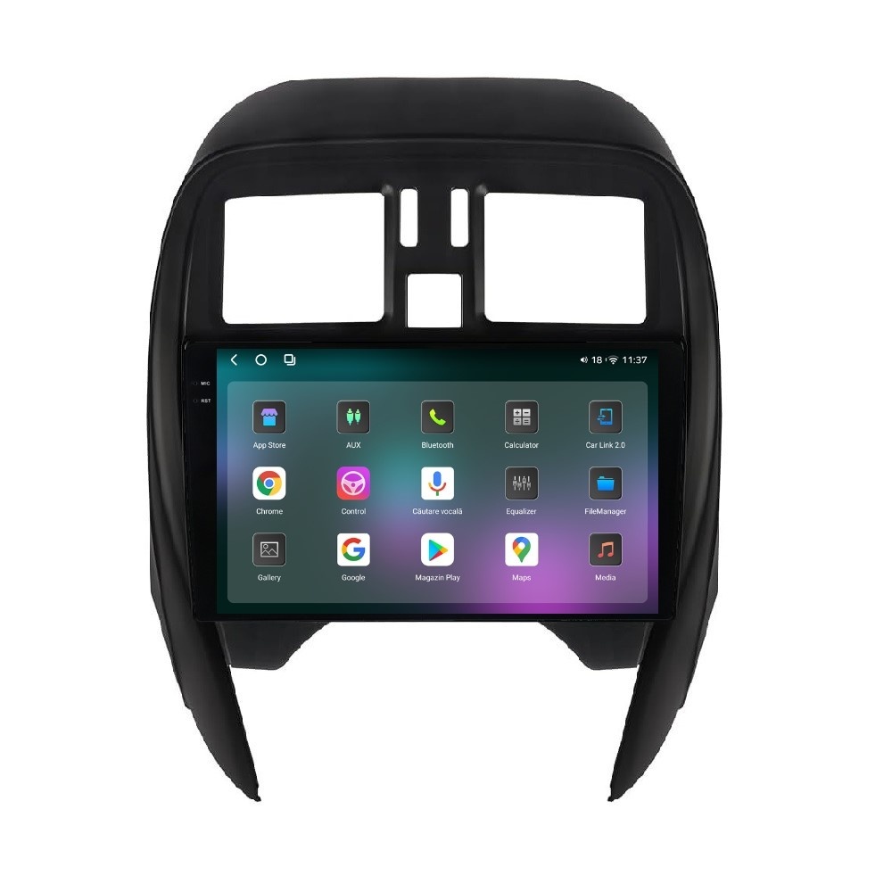 Navigatie dedicata cu Android Nissan Micra IV 2014 - 2017, 12GB RAM, Radio GPS Dual Zone, Display 2K QLED 9.5