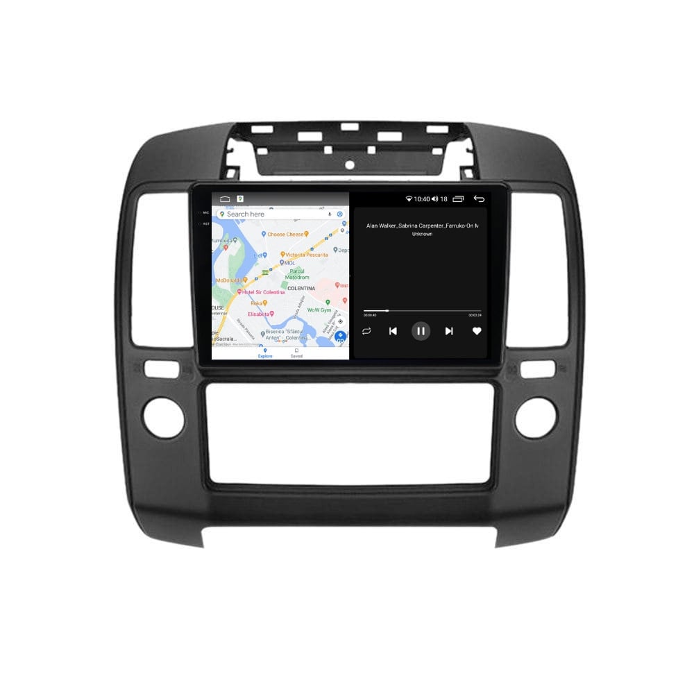 Navigatie dedicata cu Android Nissan Navara D40 2004 - 2014, 4GB RAM, Radio GPS Dual Zone, Display 2K QLED 9.5