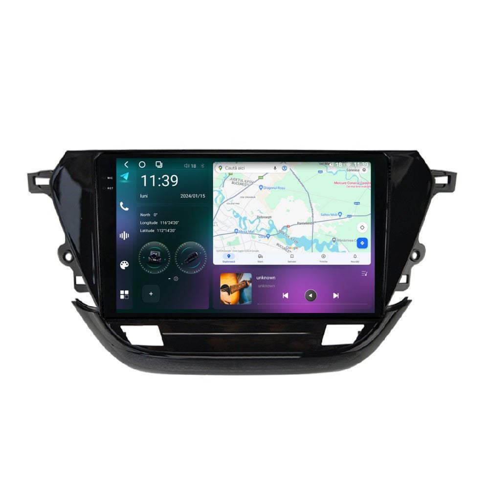 Navigatie dedicata cu Android Opel Corsa F dupa 2019, 12GB RAM, Radio GPS Dual Zone, Display 2K QLED 9.5