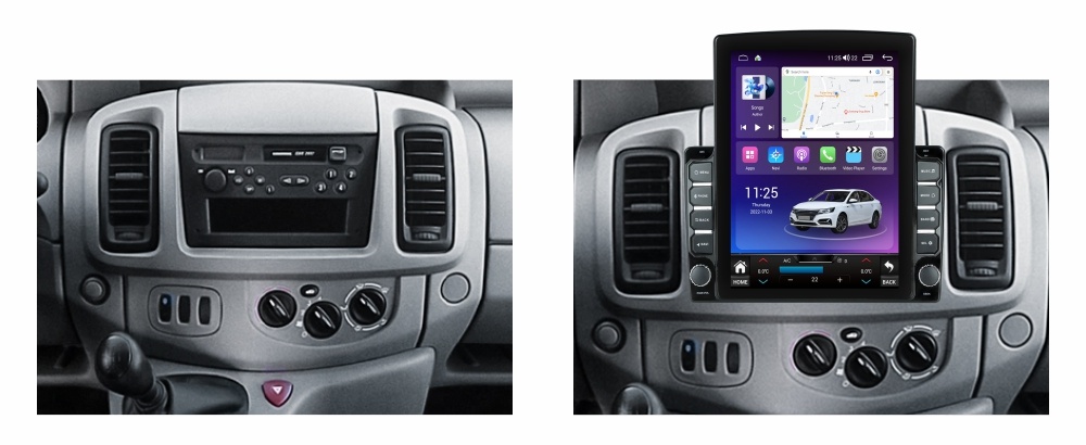 Navigatie dedicata cu Android Opel Vivaro A 2001 - 2010, 4GB RAM, Radio GPS Dual Zone, Touchscreen IPS 9.7