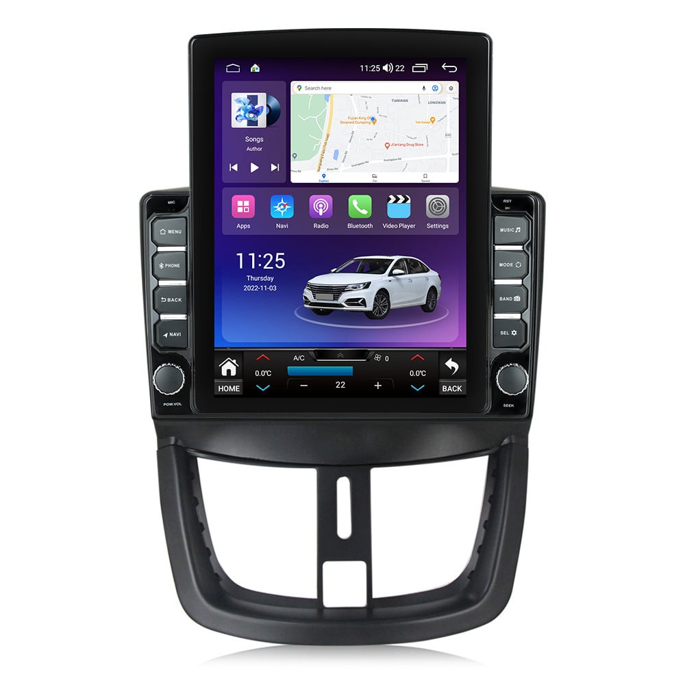 Navigatie dedicata cu Android Peugeot 206+ 2009 - 2014, 8GB RAM, Radio GPS Dual Zone, Touchscreen IPS 9.7