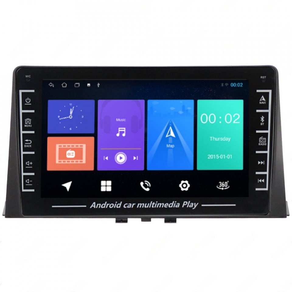 Navigatie dedicata cu Android Peugeot Partner dupa 2018, 1GB RAM, Radio GPS Dual Zone, Display HD IPS 8