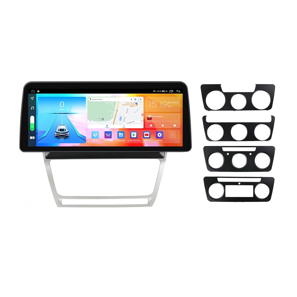 Navigatie dedicata cu Android Skoda Octavia II 2004 - 2013, gri, 4GB RAM, Radio GPS Dual Zone, Display QLED 12.3