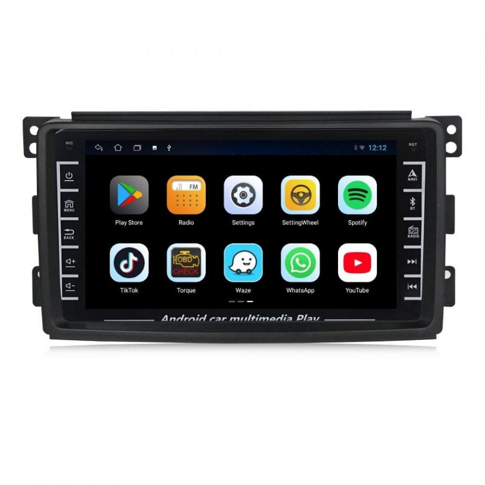 Navigatie dedicata cu Android Smart Fortwo 2007 - 2010, 1GB RAM, Radio GPS Dual Zone, Display HD IPS 8