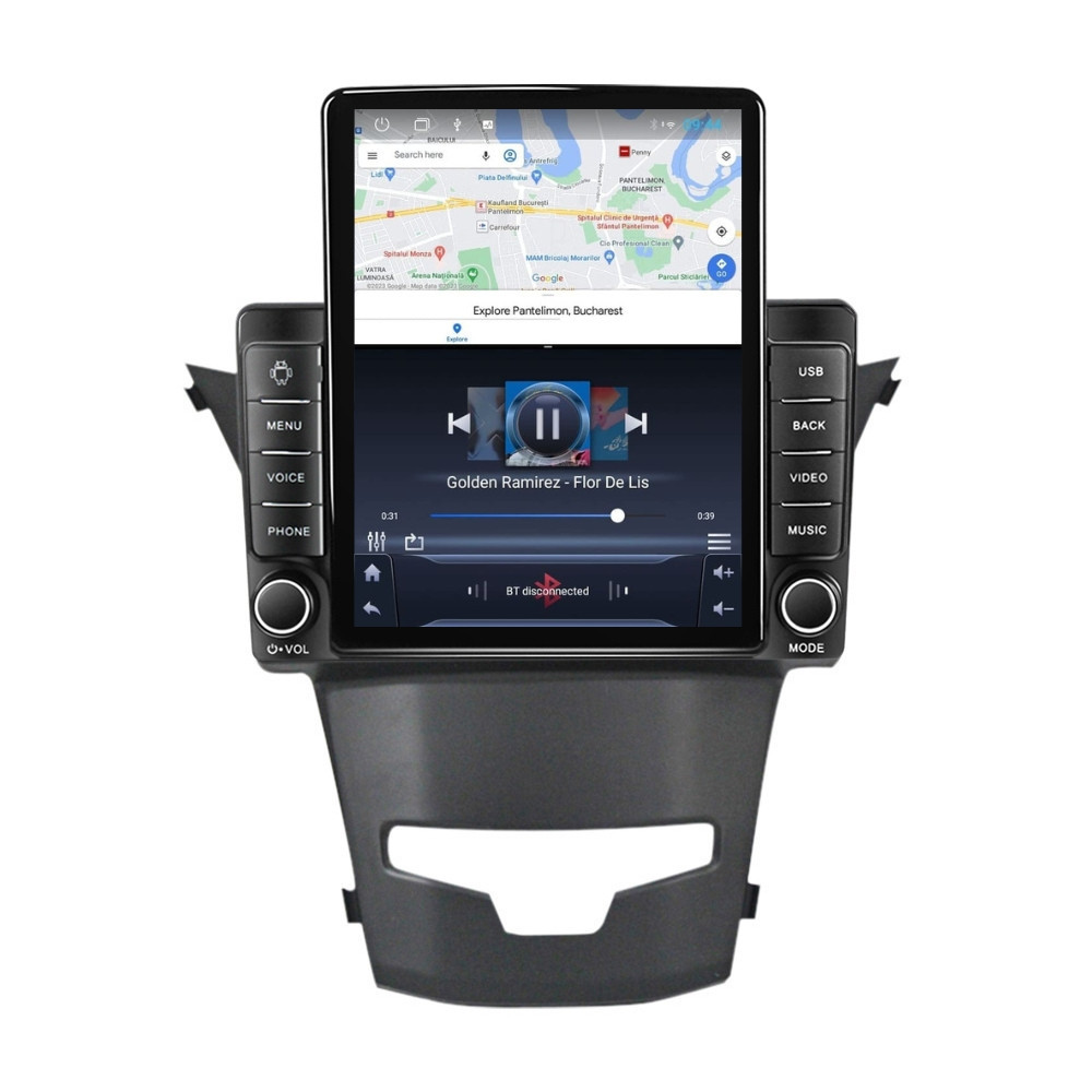 Navigatie dedicata cu Android Ssangyong Korando 2013 - 2019, 1GB RAM, Radio GPS Dual Zone, Touchscreen IPS 9.7