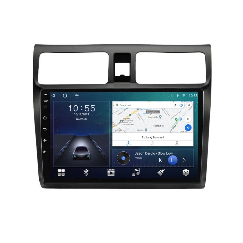 Navigatie dedicata cu Android Suzuki Swift III 2005 - 2010, 2GB RAM, Radio GPS Dual Zone, Display HD QLED 10