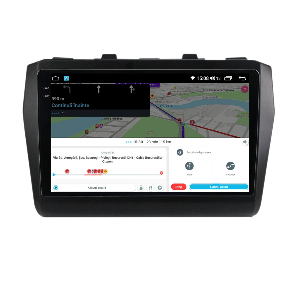 Navigatie dedicata cu Android Suzuki Swift V dupa 2017, 4GB RAM, Radio GPS Dual Zone, Display 2K QLED 9.5" Touchscreen, Internet Wi-Fi si slot SIM 4G, Bluetooth, MirrorLink, USB - Imagine 8