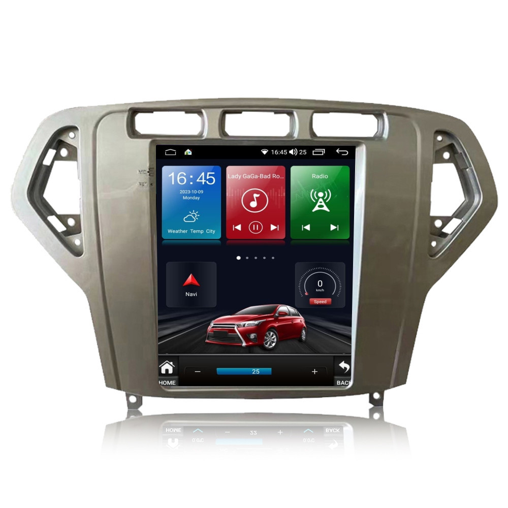 Navigatie dedicata cu Android tip tesla Ford Mondeo IV 2007 - 2011 clima automata, gri, 4GB RAM, Radio GPS Dual Zone, Touchscreen IPS 9.7