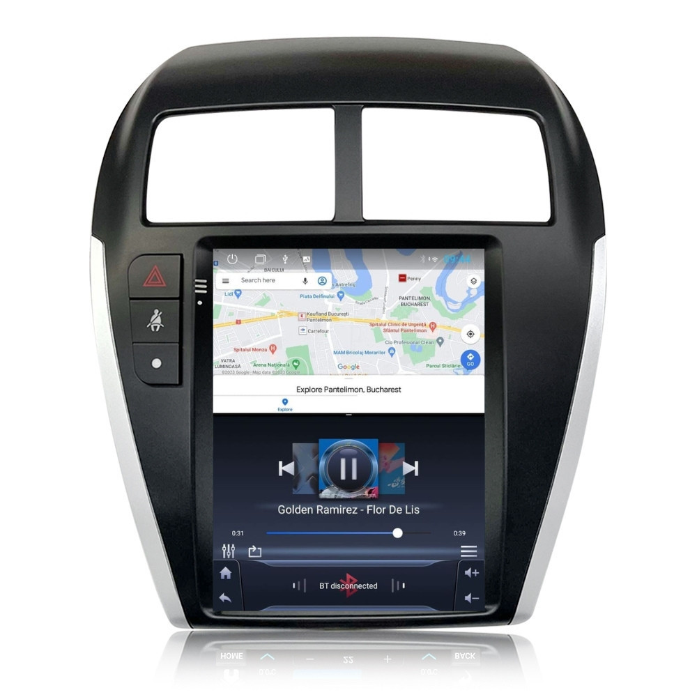 Navigatie dedicata cu Android tip tesla Mitsubishi ASX 2010 - 2016, 2GB RAM, Radio GPS Dual Zone, Touchscreen IPS 9.7