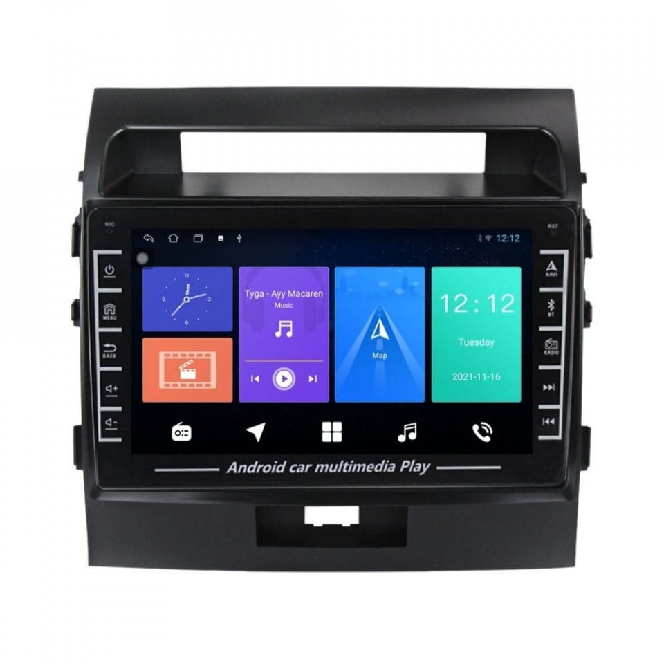 Navigatie dedicata cu Android Toyota Land Cruiser J200 2008 - 2015, 1GB RAM, Radio GPS Dual Zone, Display HD IPS 8