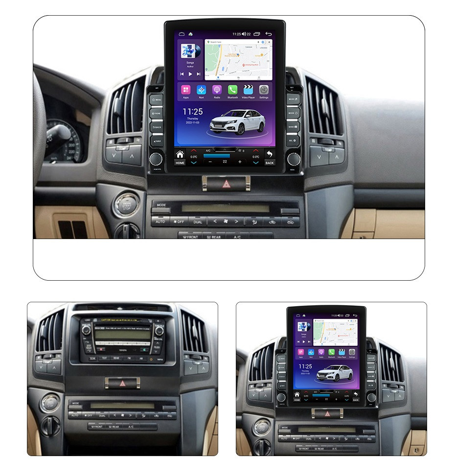 Navigatie dedicata cu Android Toyota Land Cruiser J200 2008 - 2015, 8GB RAM, Radio GPS Dual Zone, Touchscreen IPS 9.7