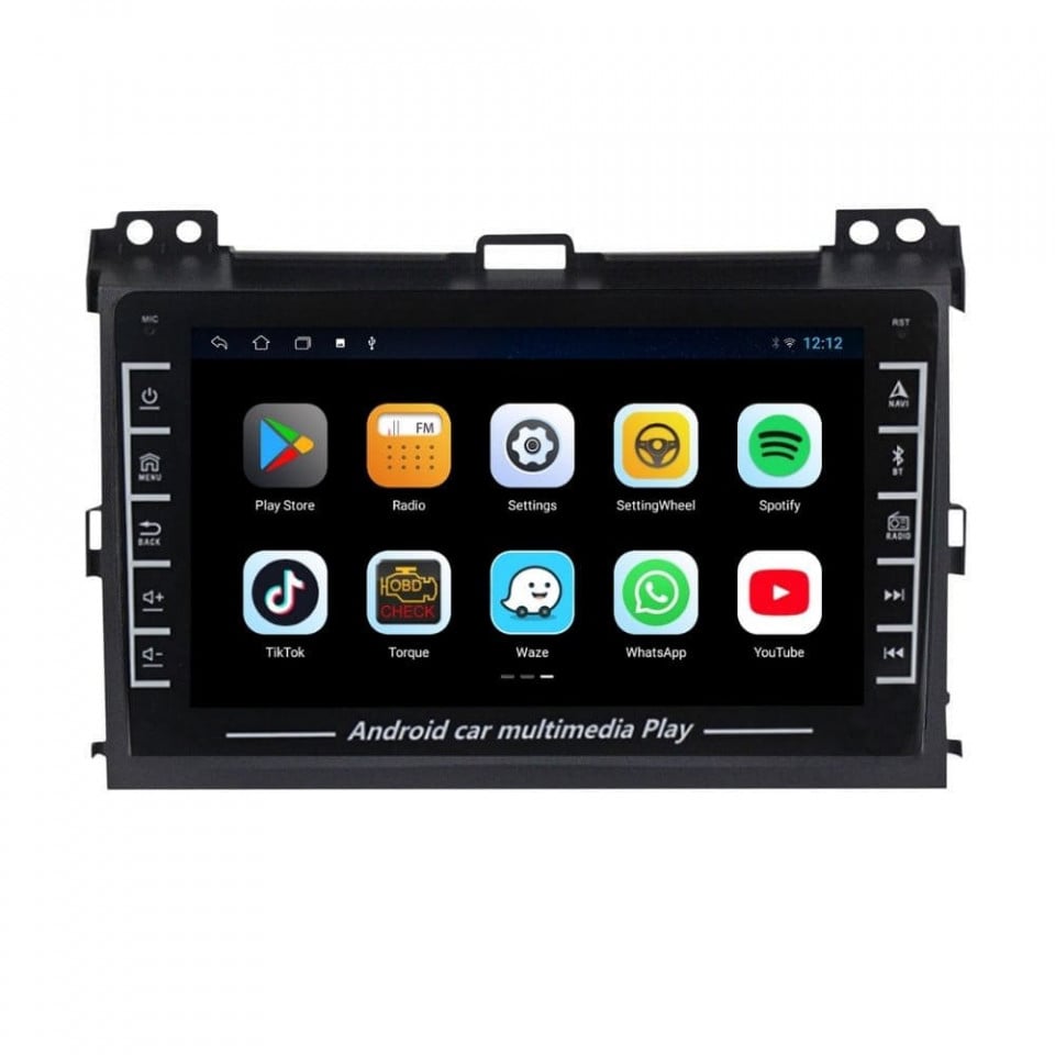 Navigatie dedicata cu Android Toyota Land Cruiser Prado J120 2002 - 2010, 1GB RAM, Radio GPS Dual Zone, Display HD IPS 8