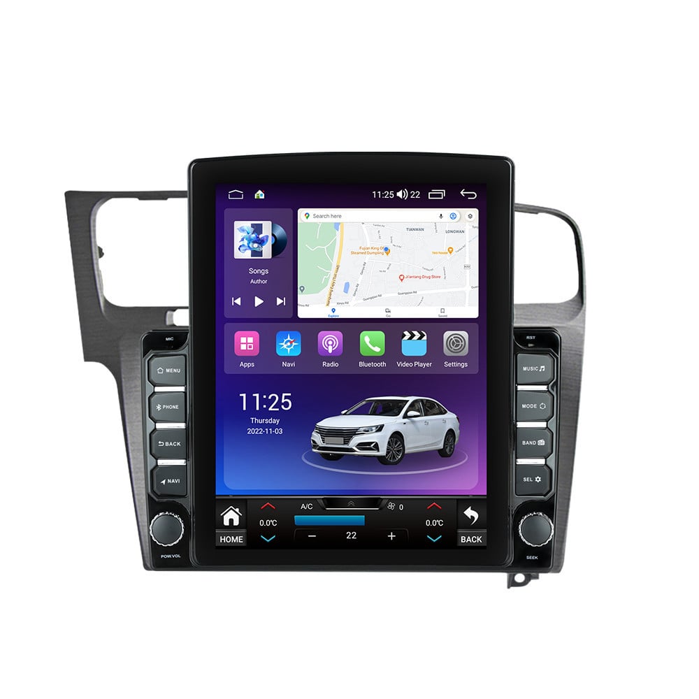 Navigatie dedicata cu Android VW Golf VII 2012 - 2019, argintiu, 8GB RAM, Radio GPS Dual Zone, Touchscreen IPS 9.7