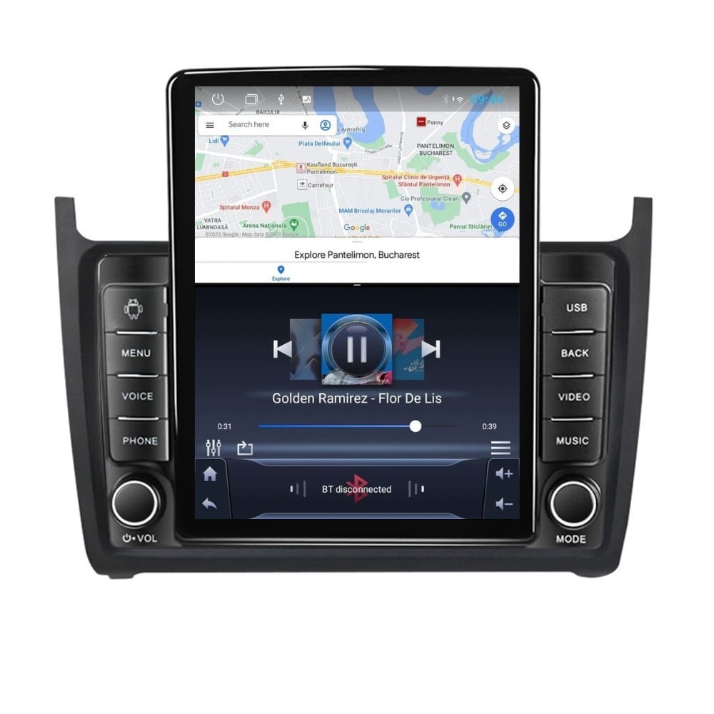Navigatie dedicata cu Android VW Polo 6R 2009 - 2018, 1GB RAM, Radio GPS Dual Zone, Touchscreen IPS 9.7" HD tip Tesla, Internet Wi-Fi, Bluetooth, MirrorLink, USB - Imagine 3